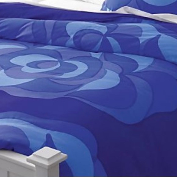 Crate&Barrel Bedding Crate Barrel Marimekko Blue Violet King Duvet Cover Mod Flowers New